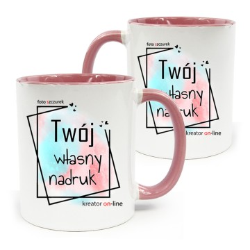 Kubek z nadrukiem jasny róż